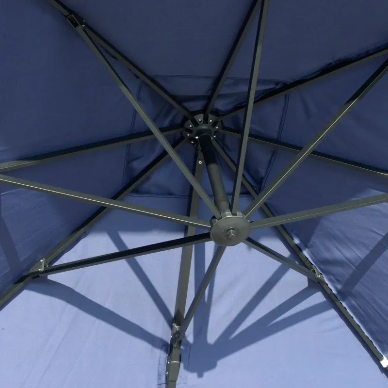 10ft. Rotatable Square Top Cantilever Umbrella - Blue