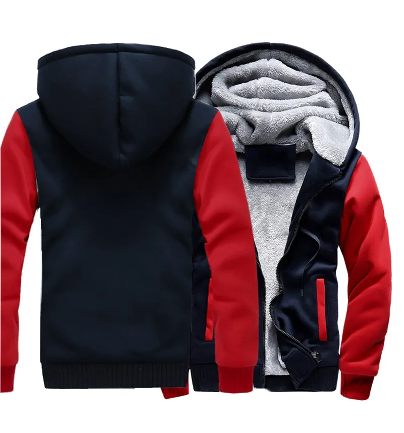 2019 new Winter Warm Hoodies wool liner tracksuits Coat men Thick Zipper Jacket male solid color no print Sweatshirt size M-4XL