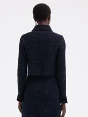 24PN193/194TWE 2pc sequin tweed dress suit