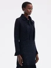 24PN193/194TWE 2pc sequin tweed dress suit
