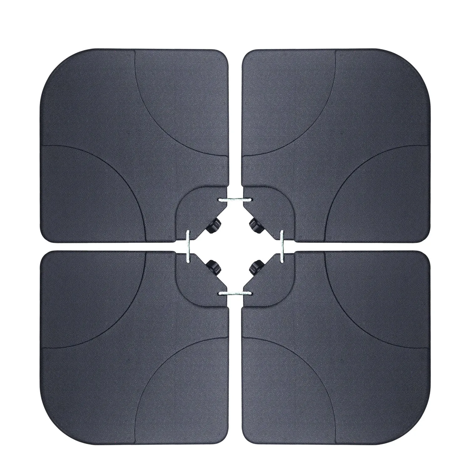 ABCCANOPY 132lbs/136lbs/170lbs Fan Shaped Cantilever Offset Umbrella Fillable Base (4pc)