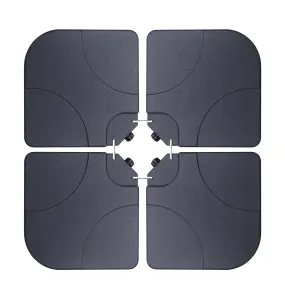 ABCCANOPY 132lbs/136lbs/170lbs Fan Shaped Cantilever Offset Umbrella Fillable Base (4pc)
