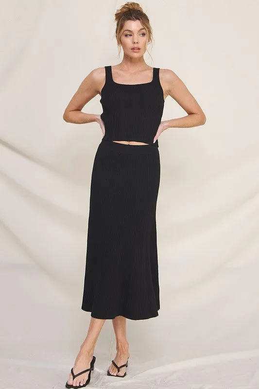 Ashleigh Knit Ribbed Skirt
