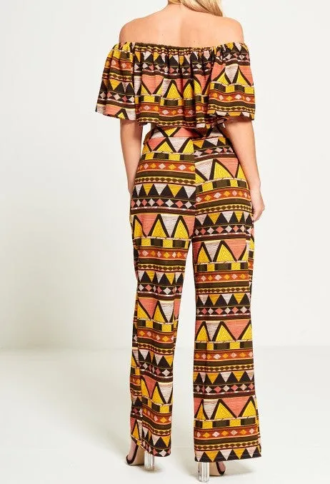 Aztec Bardot Co-ord Set