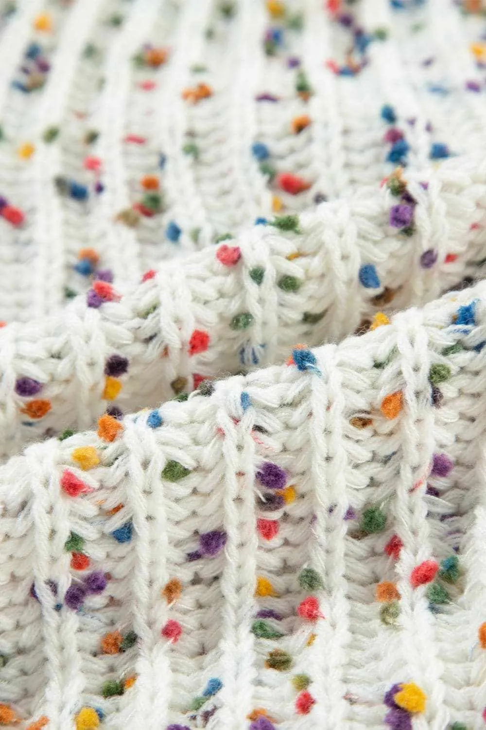 Backless confetti-knit pullover