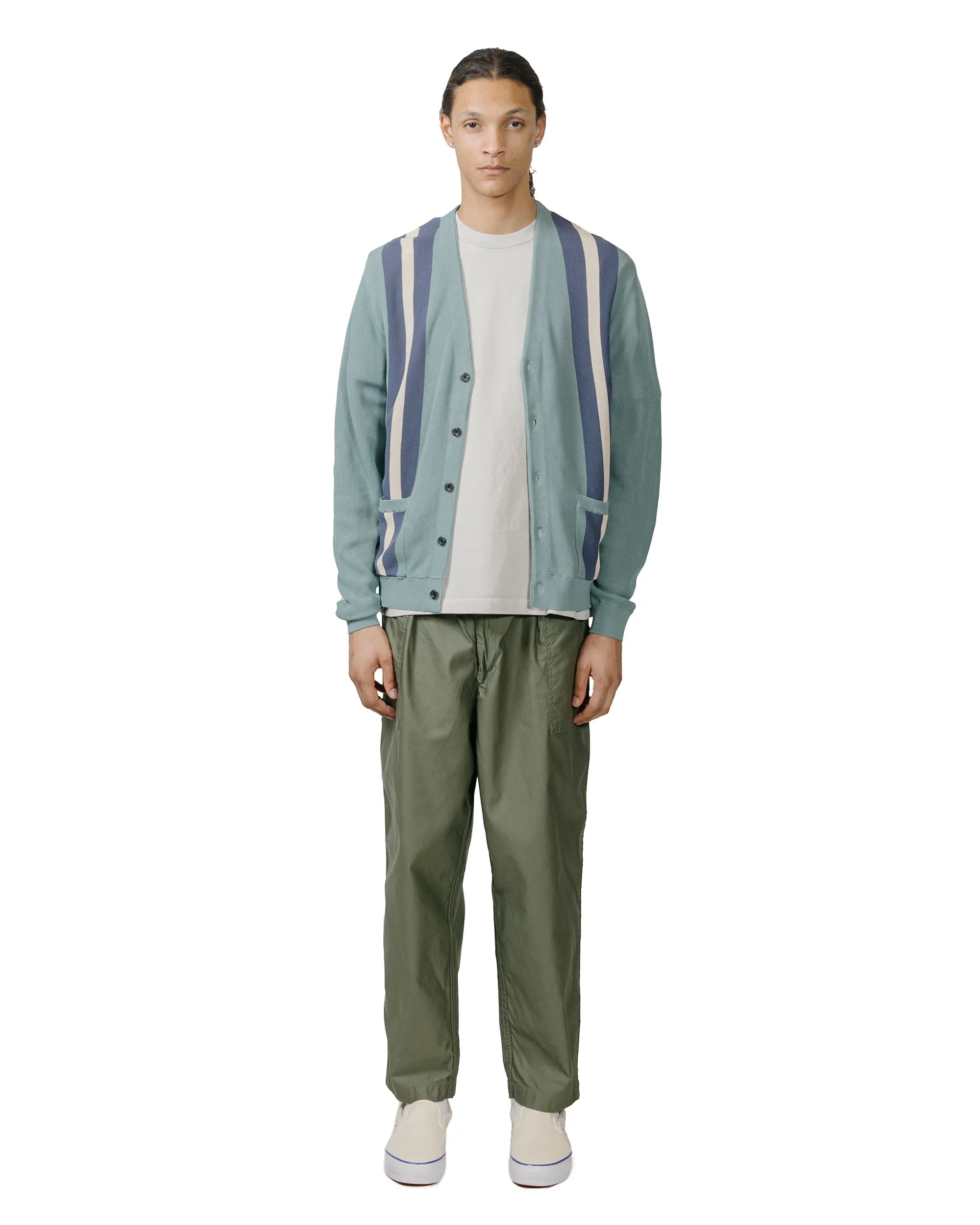 Beams Plus Cardigan Stripe Sax