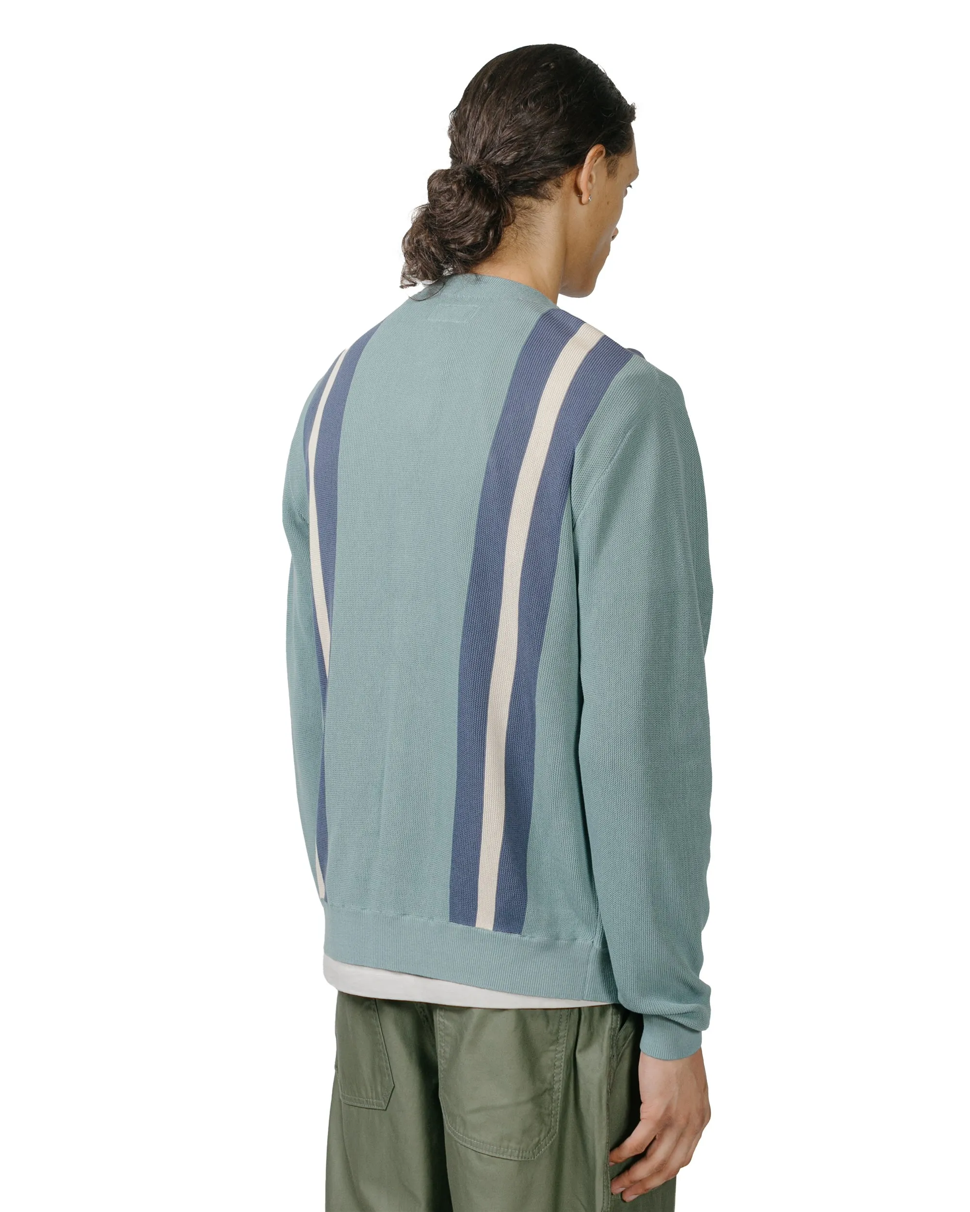 Beams Plus Cardigan Stripe Sax