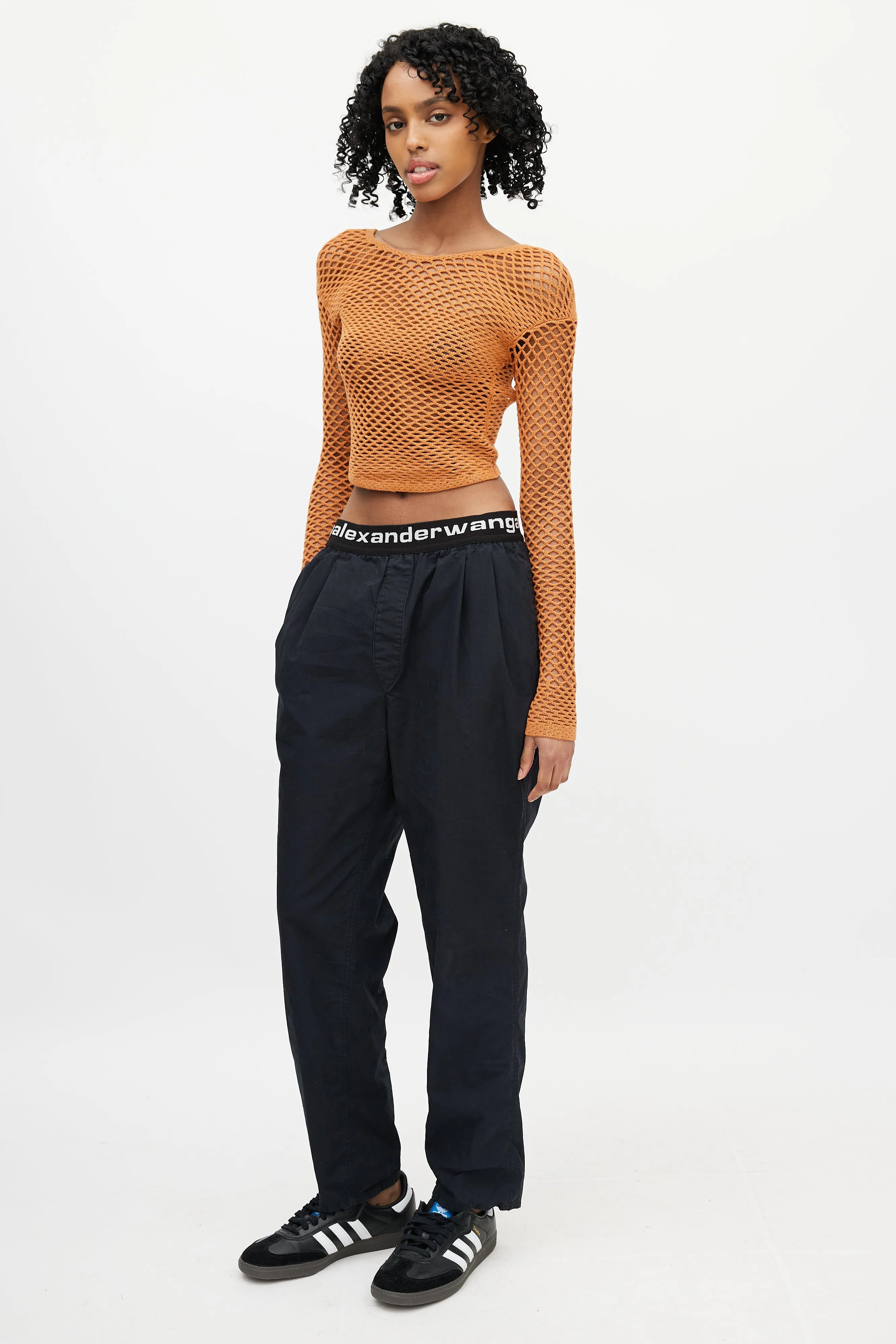Black & White Straight Leg Logo Trouser
