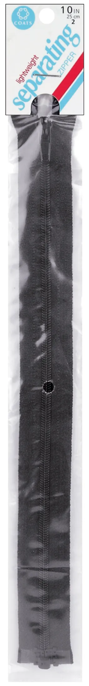 Black -Coats Coil Zip 10"