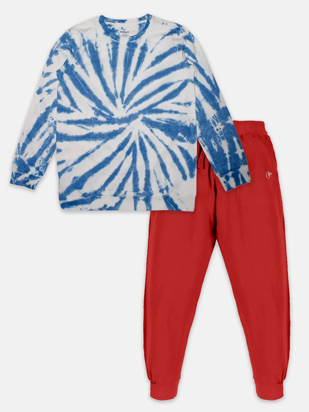 Boys Tie & Dye Tee & Solid Track Pant Set