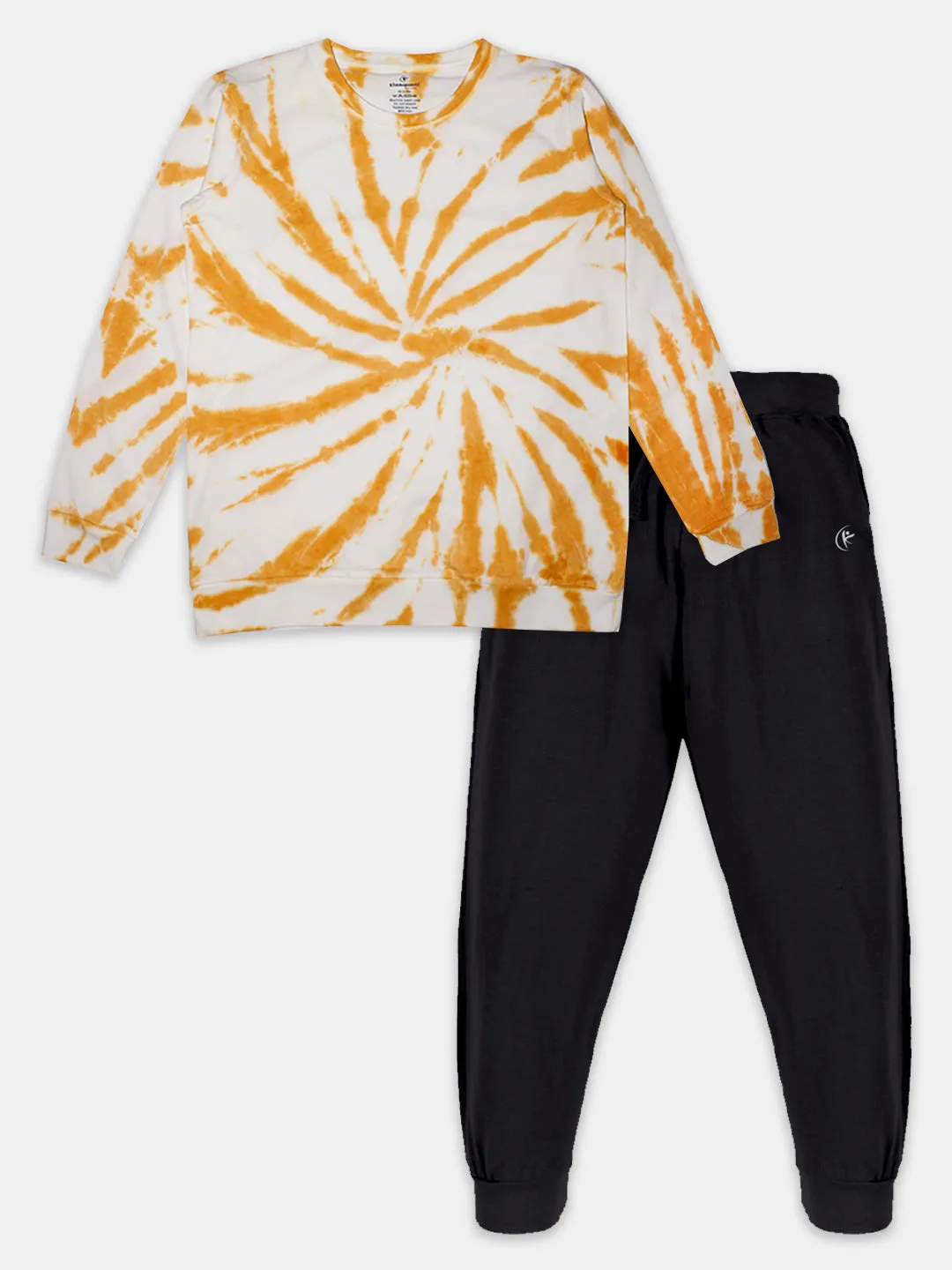 Boys Tie & Dye Tee & Solid Track Pant Set