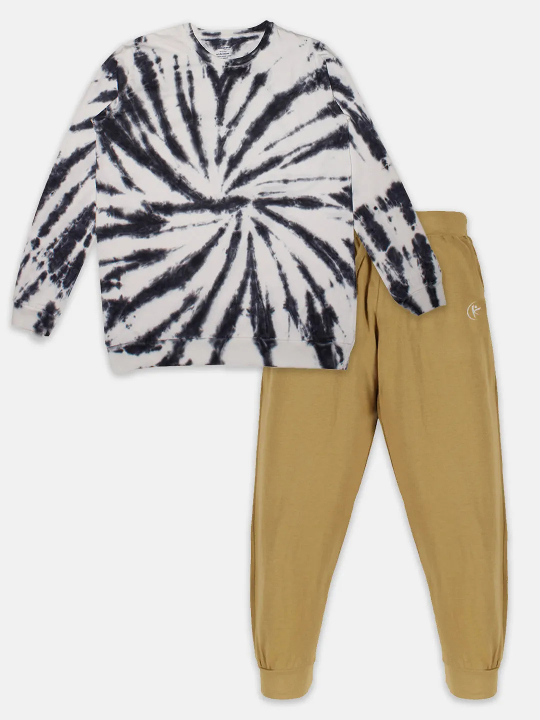 Boys Tie & Dye Tee & Solid Track Pant Set