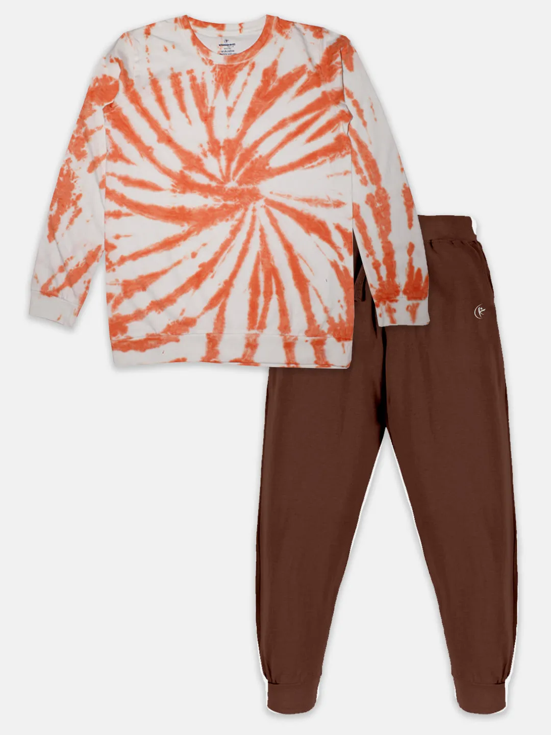 Boys Tie & Dye Tee & Solid Track Pant Set