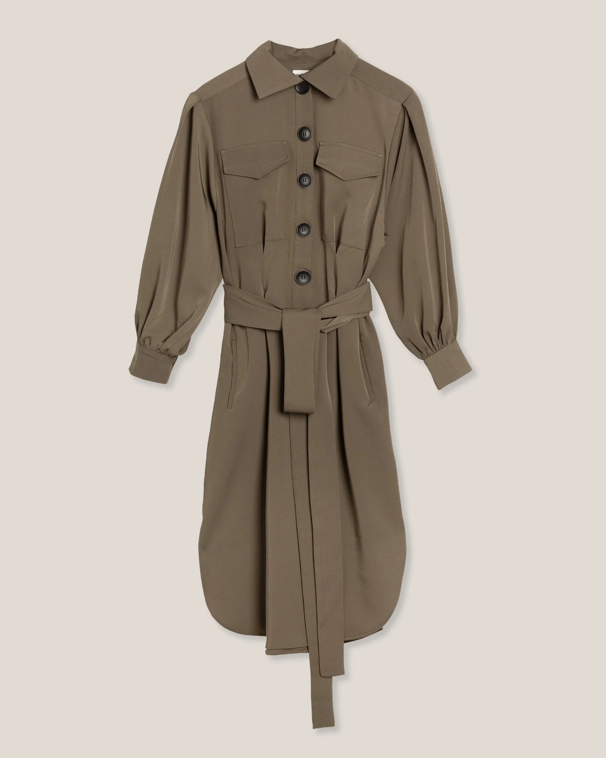 Brenda Tie-Front Shirt Dress