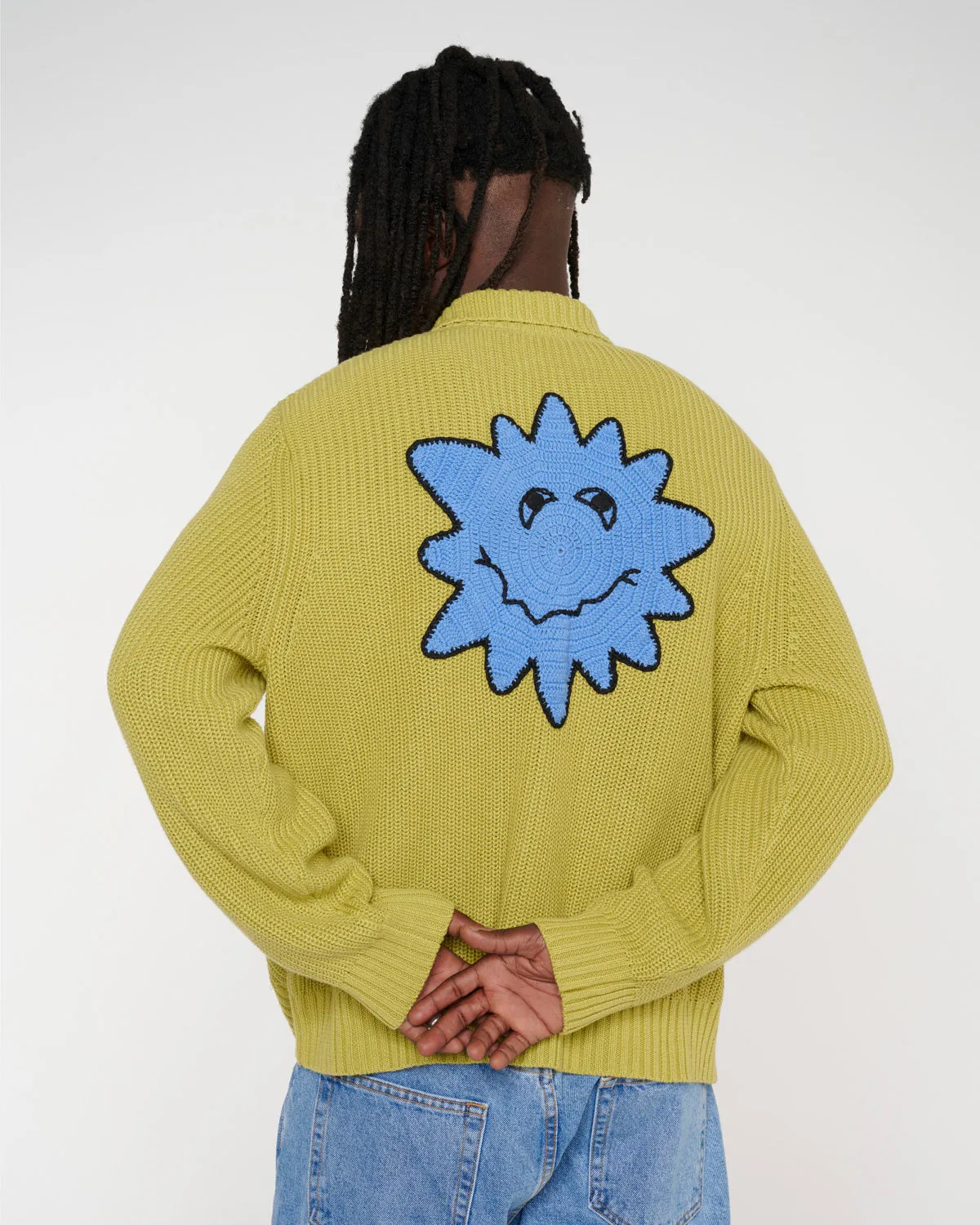 Buggin' Out Crochet Zip Cardigan - Olive