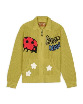 Buggin' Out Crochet Zip Cardigan - Olive