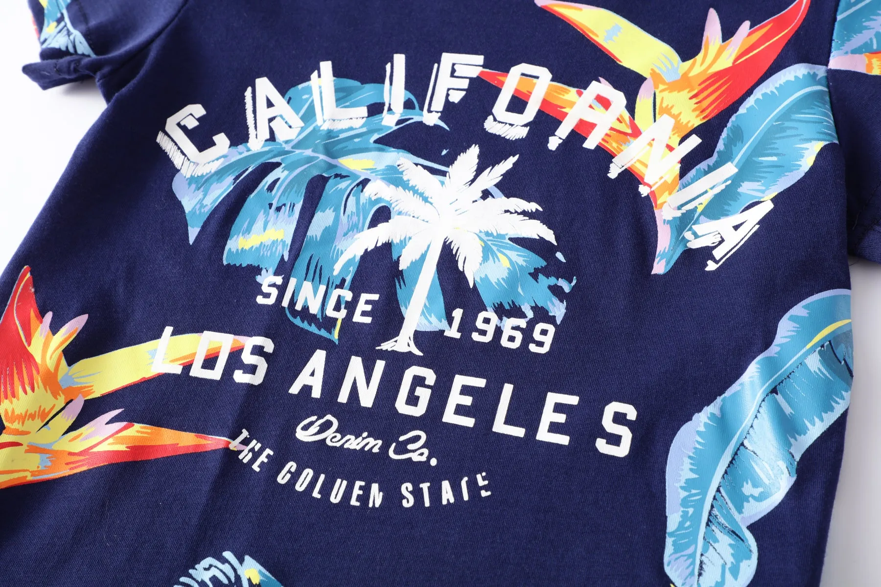 CALIFORNIA PRINT T-SHIRT AND SHORT SET