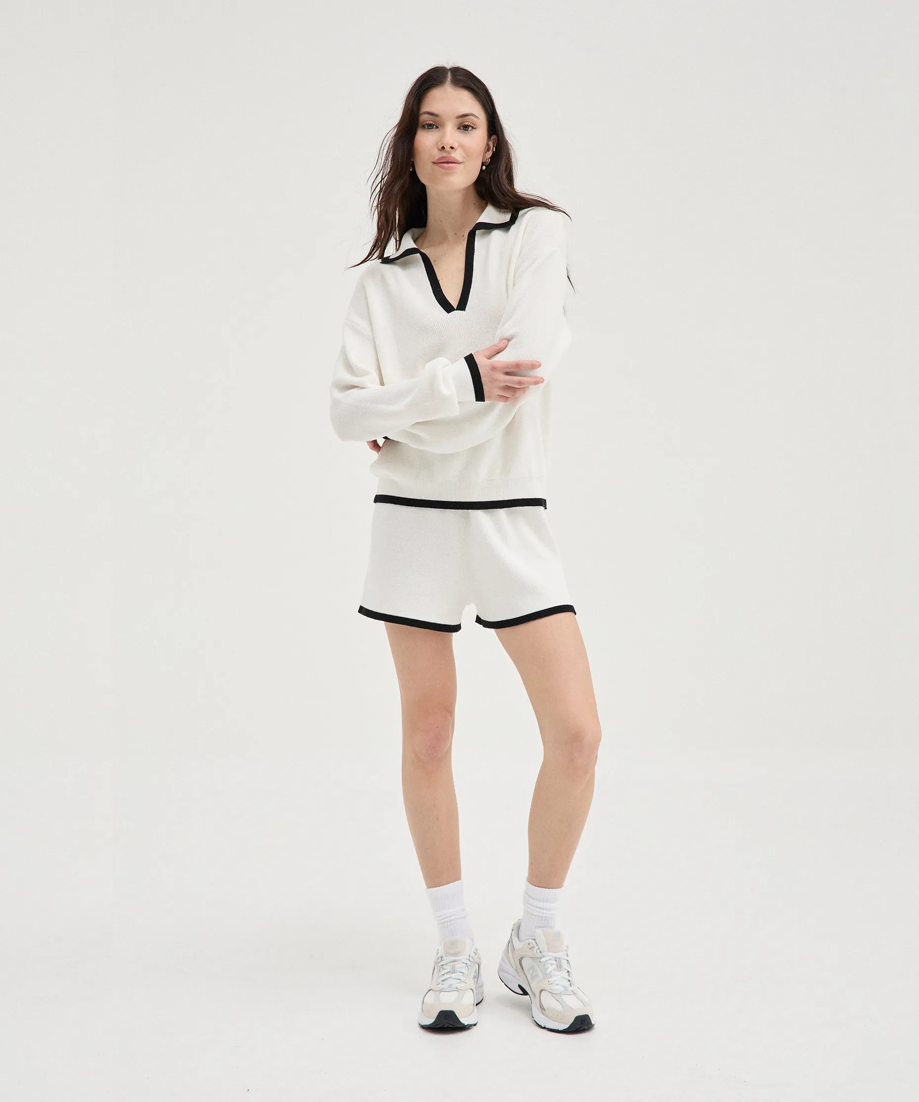 Contrast Polo Knit