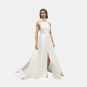 Crew boat neck  a-line wrapped