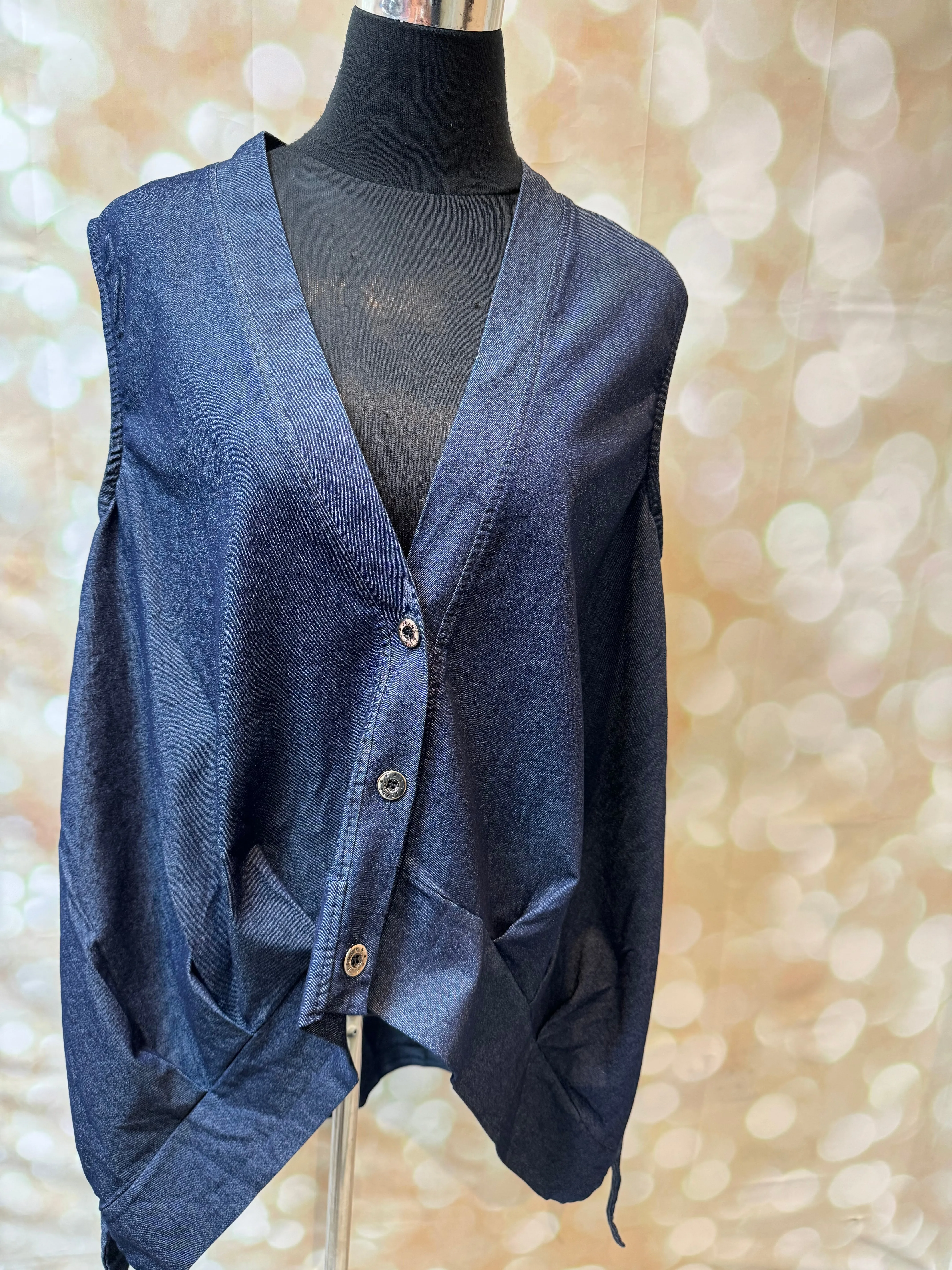 Dark Denim Waistcoat