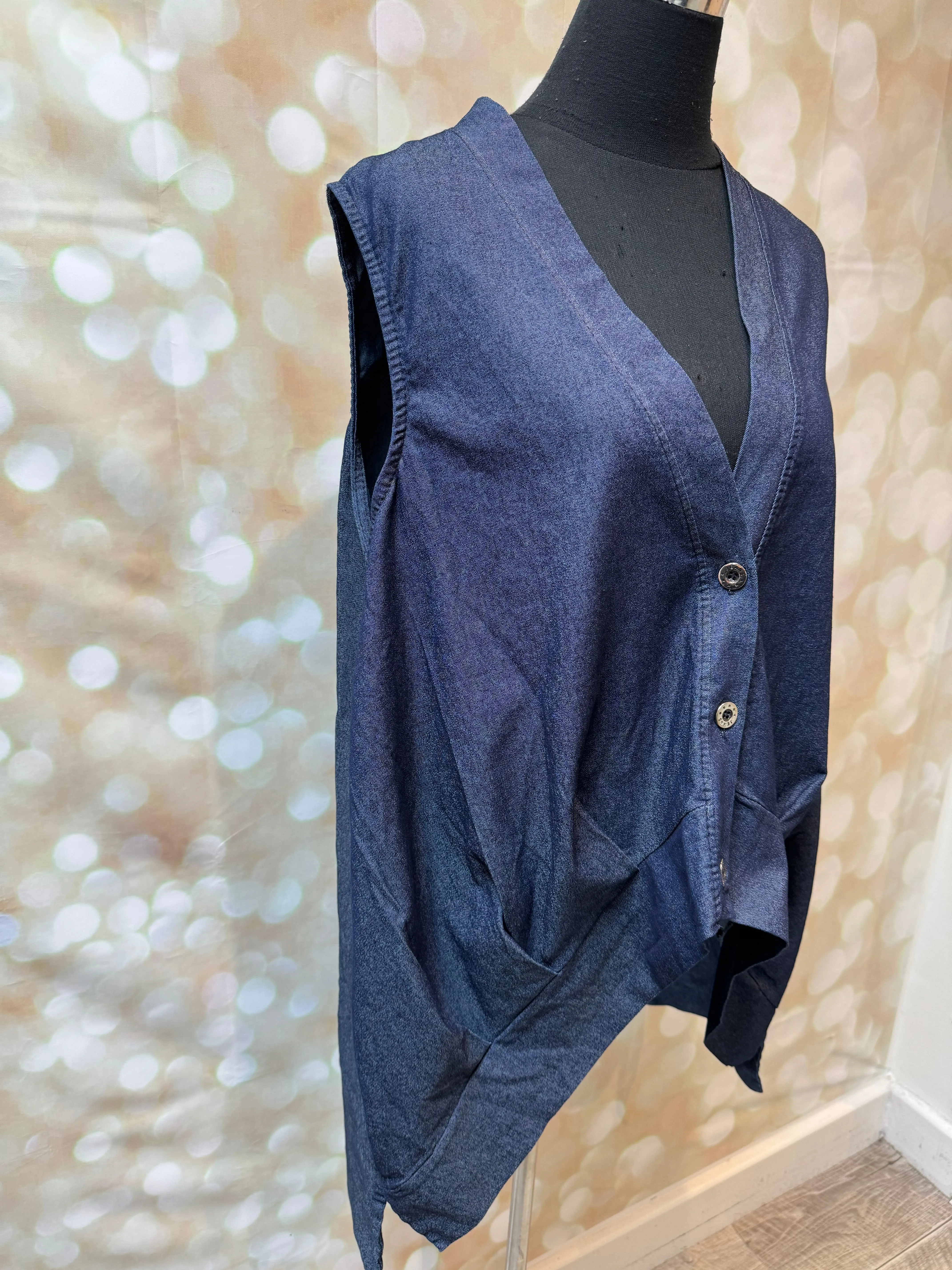 Dark Denim Waistcoat