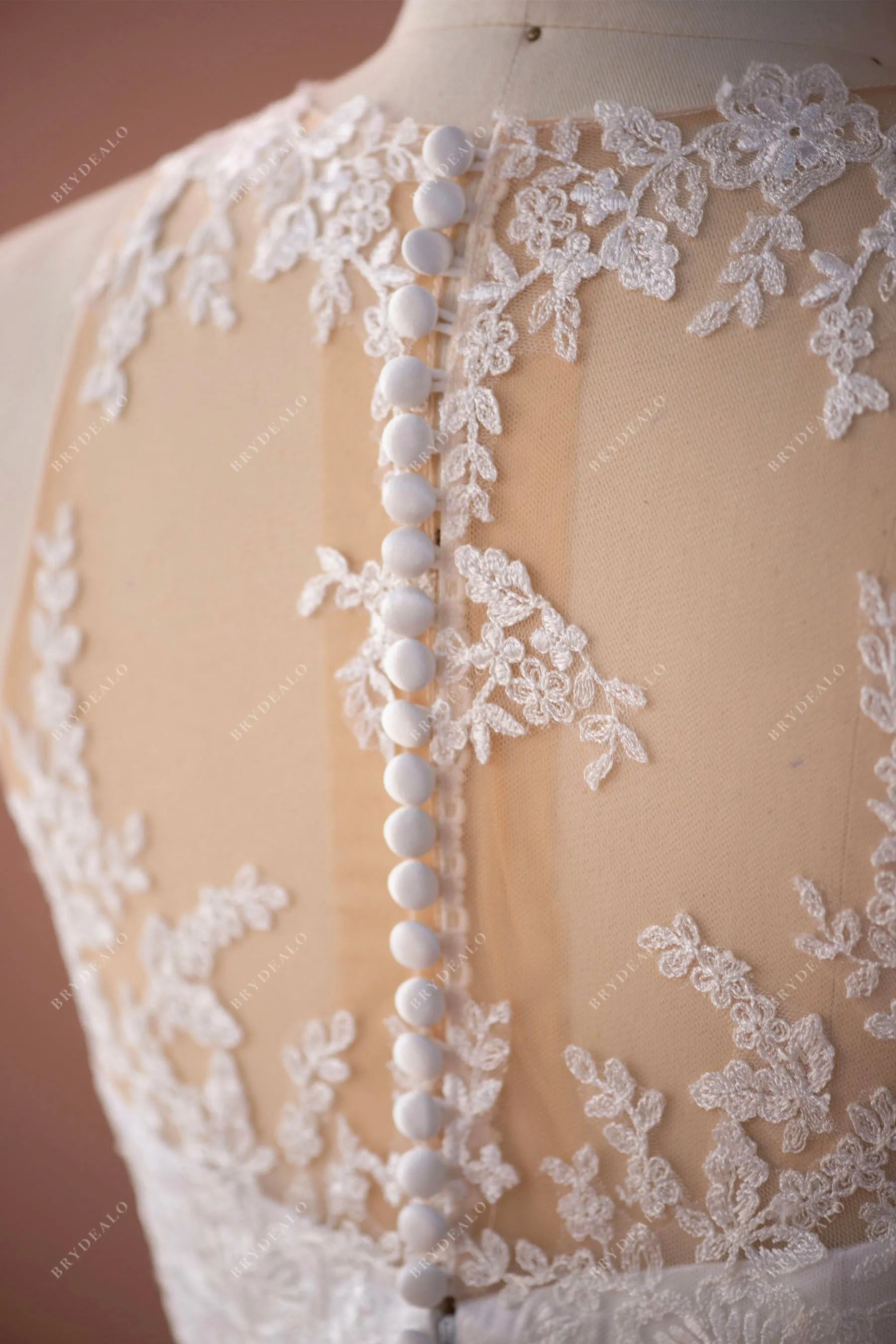Delicate Lace A-Line Wedding Dress