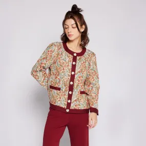 Denim Floral Jacket