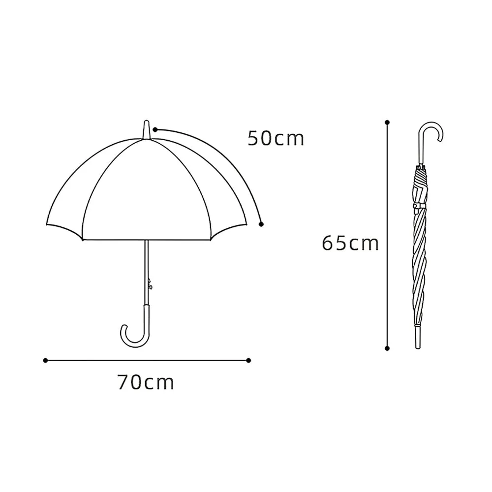 Dome Style Elephant Rabbit Transparent Yellow Umbrella for Kids