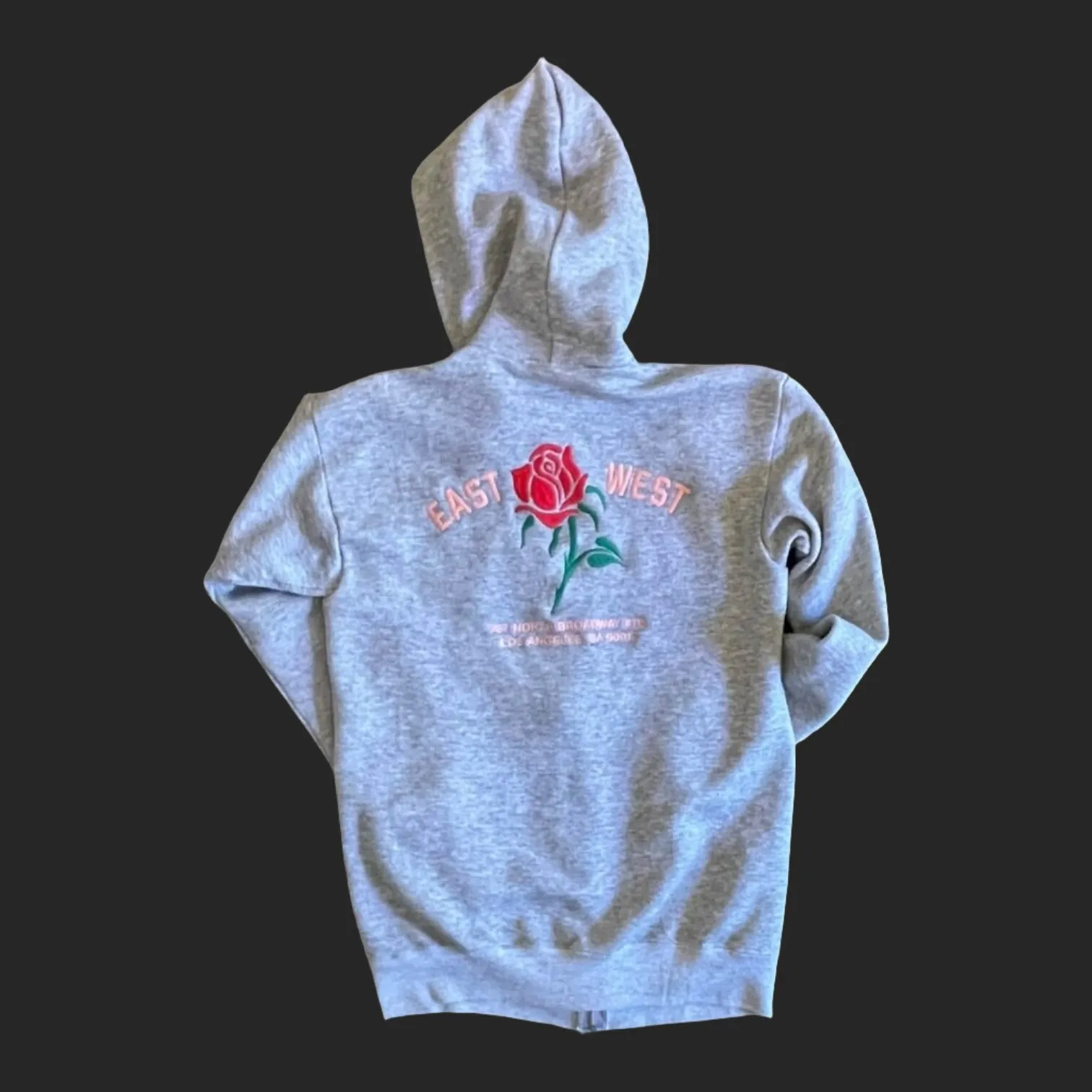 East West Rose Sweatshirt #8.9 Heather Grey Hoodie M