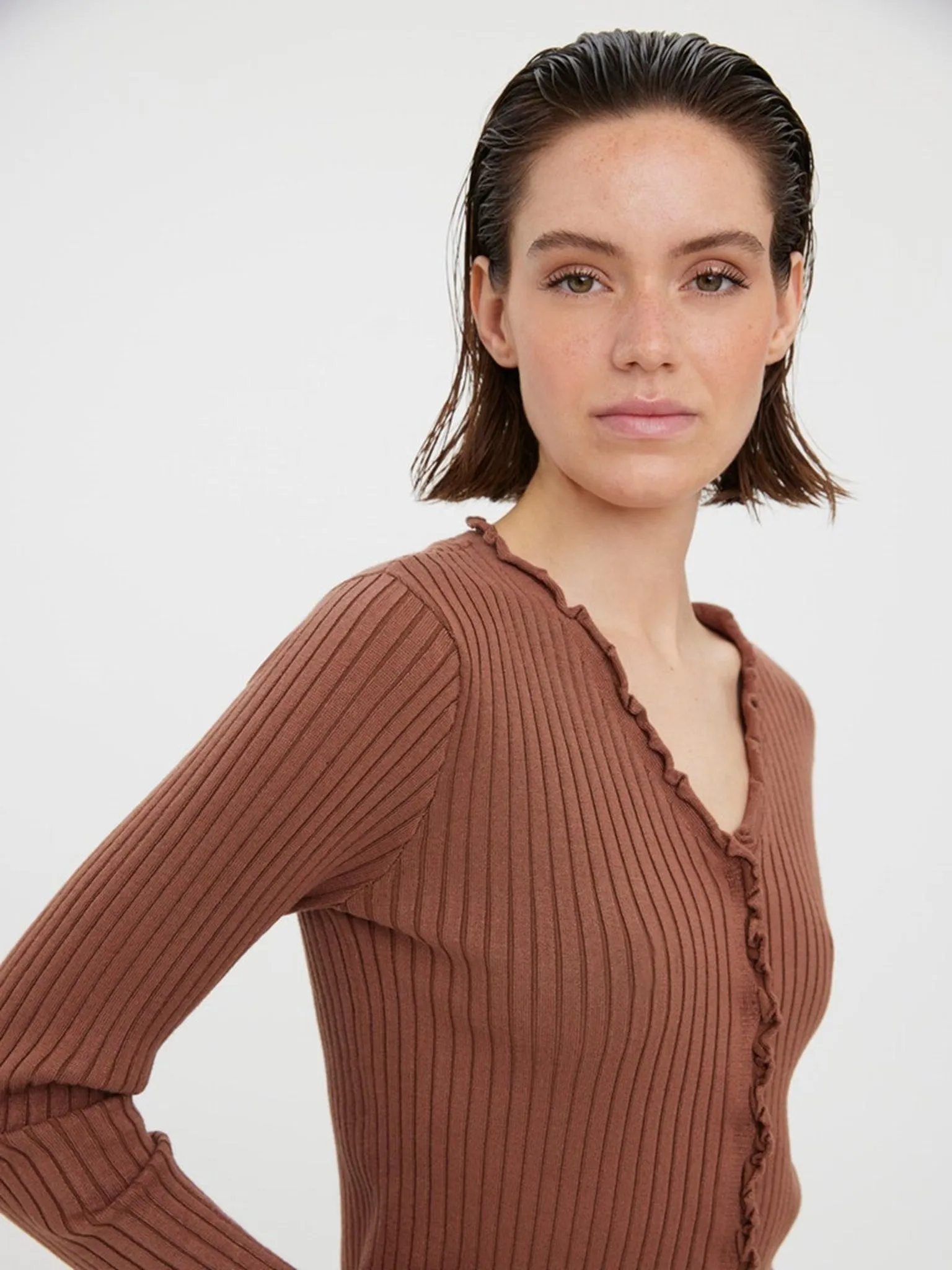 Elly Frill Cardigan - Aztec