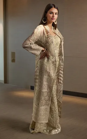 Embroidered Jacket With Blouse
