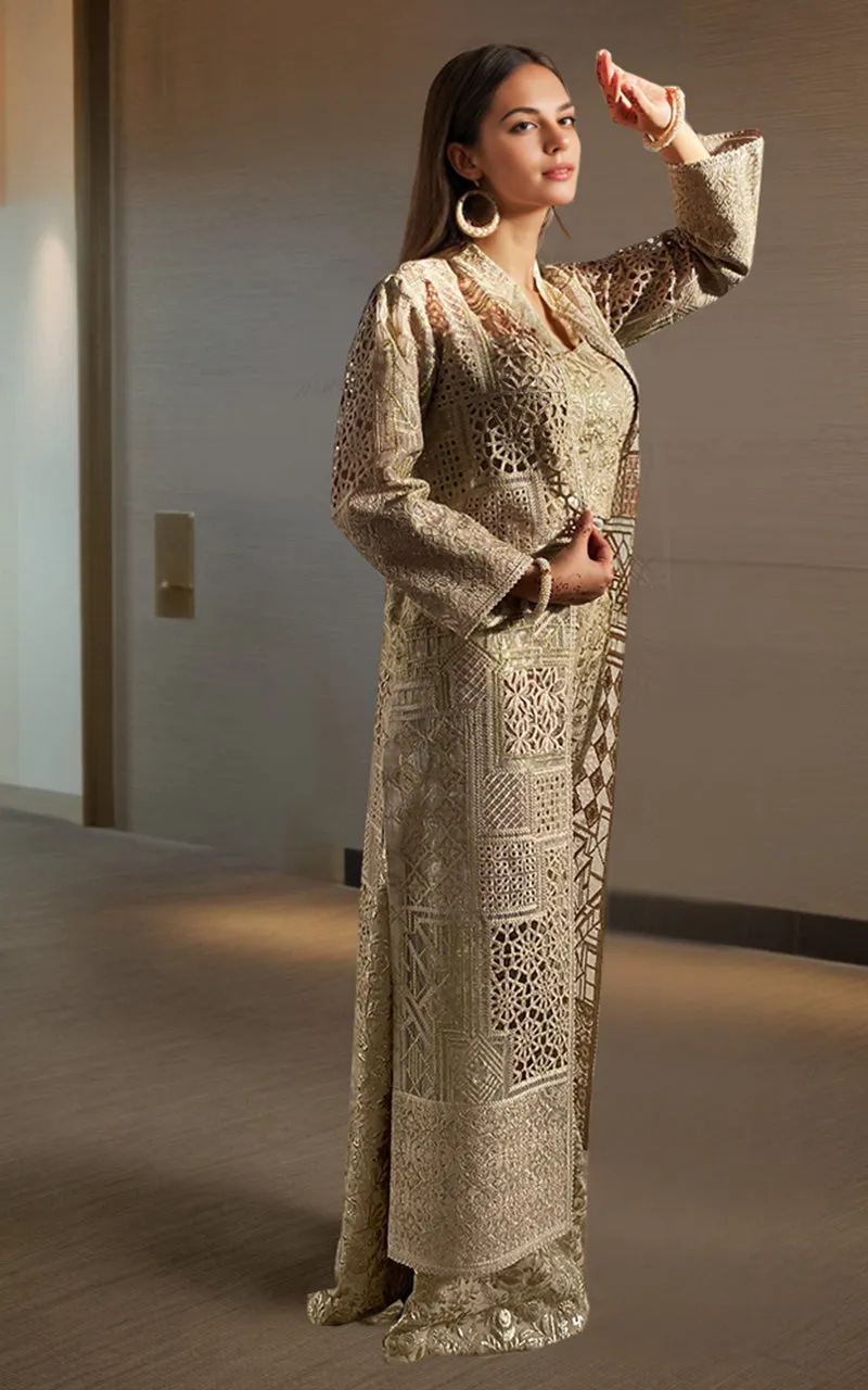 Embroidered Jacket With Blouse
