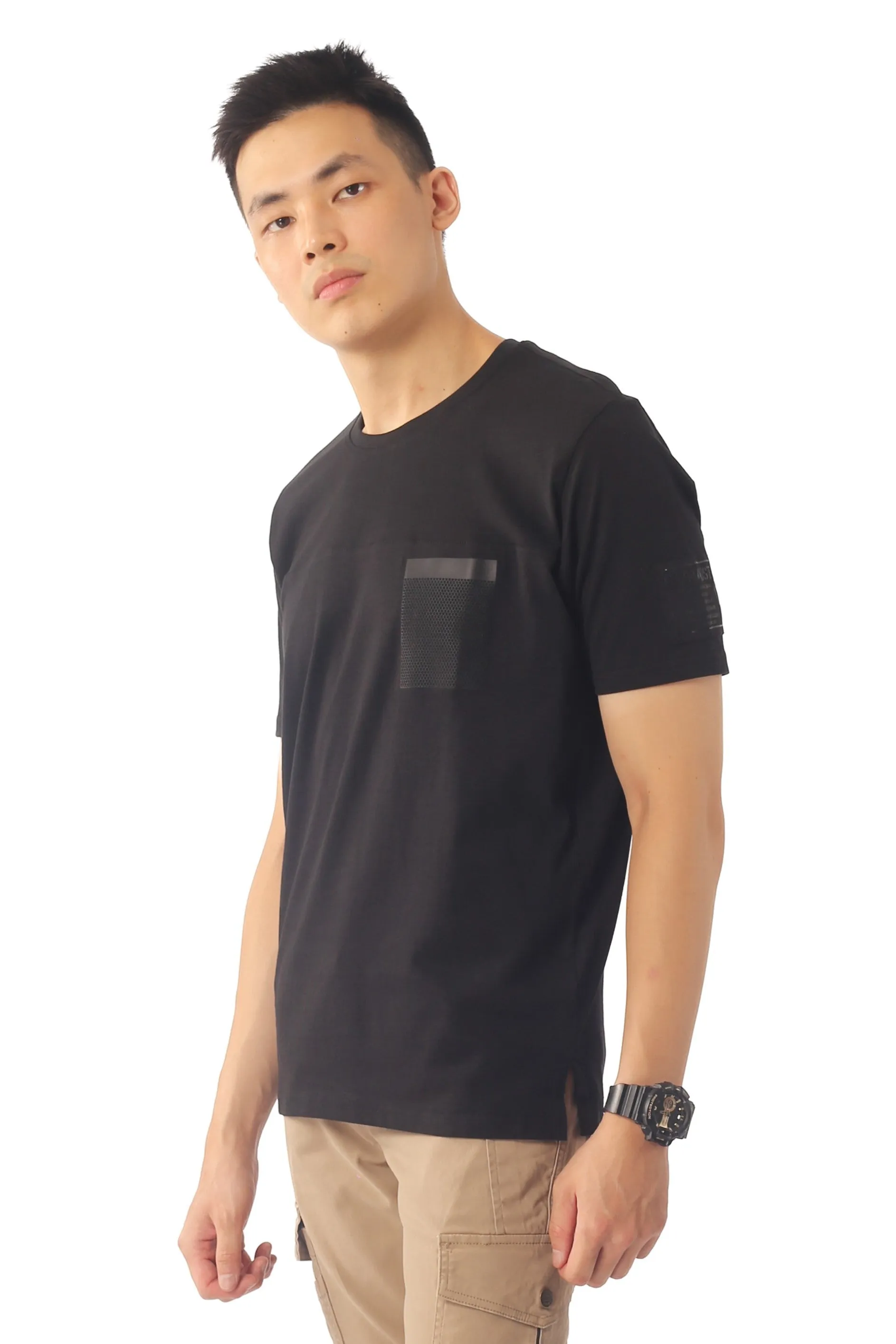 EXHAUST ROUND NECK T SHIRT [FREE CUT] 1614