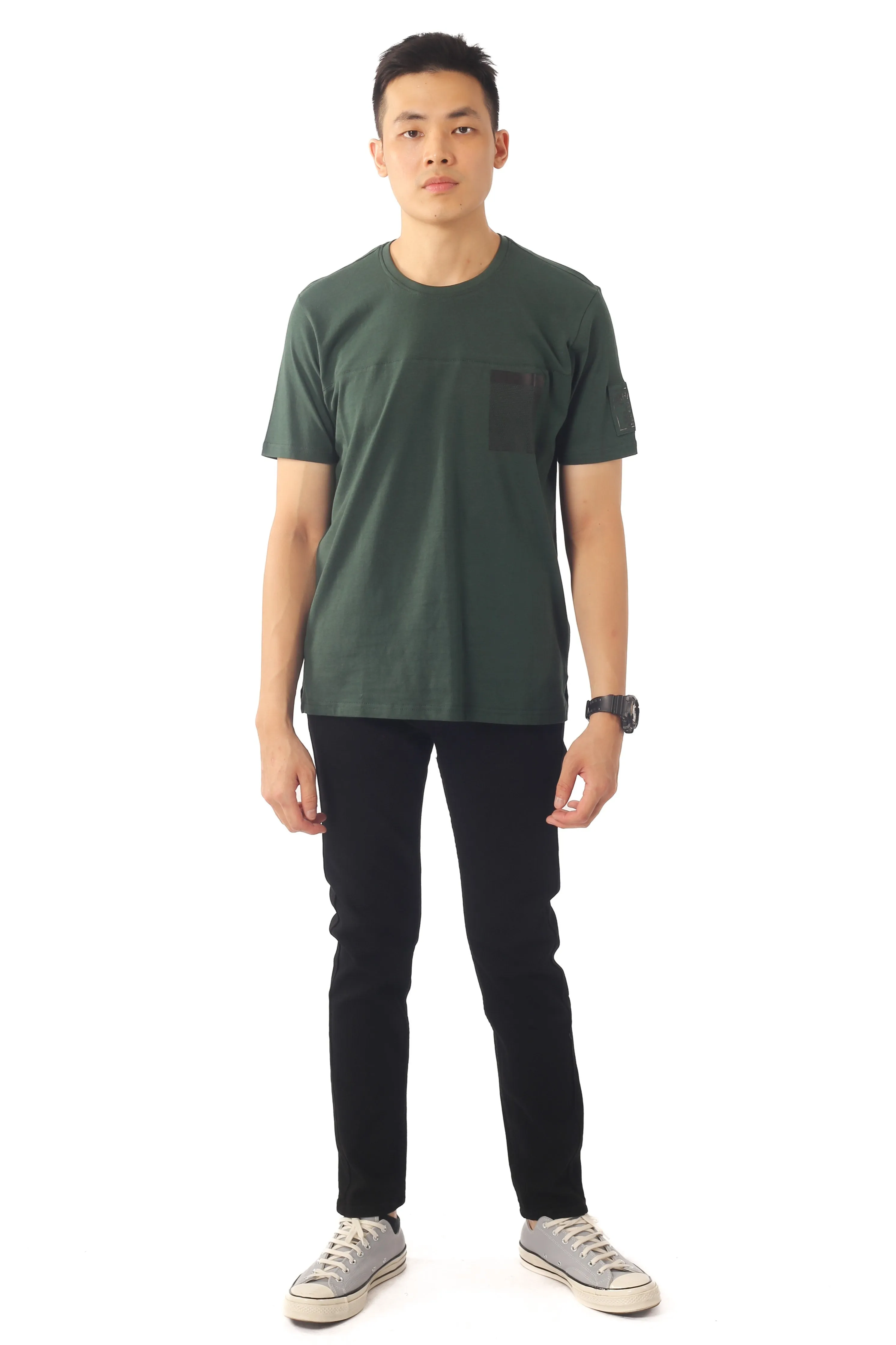 EXHAUST ROUND NECK T SHIRT [FREE CUT] 1614