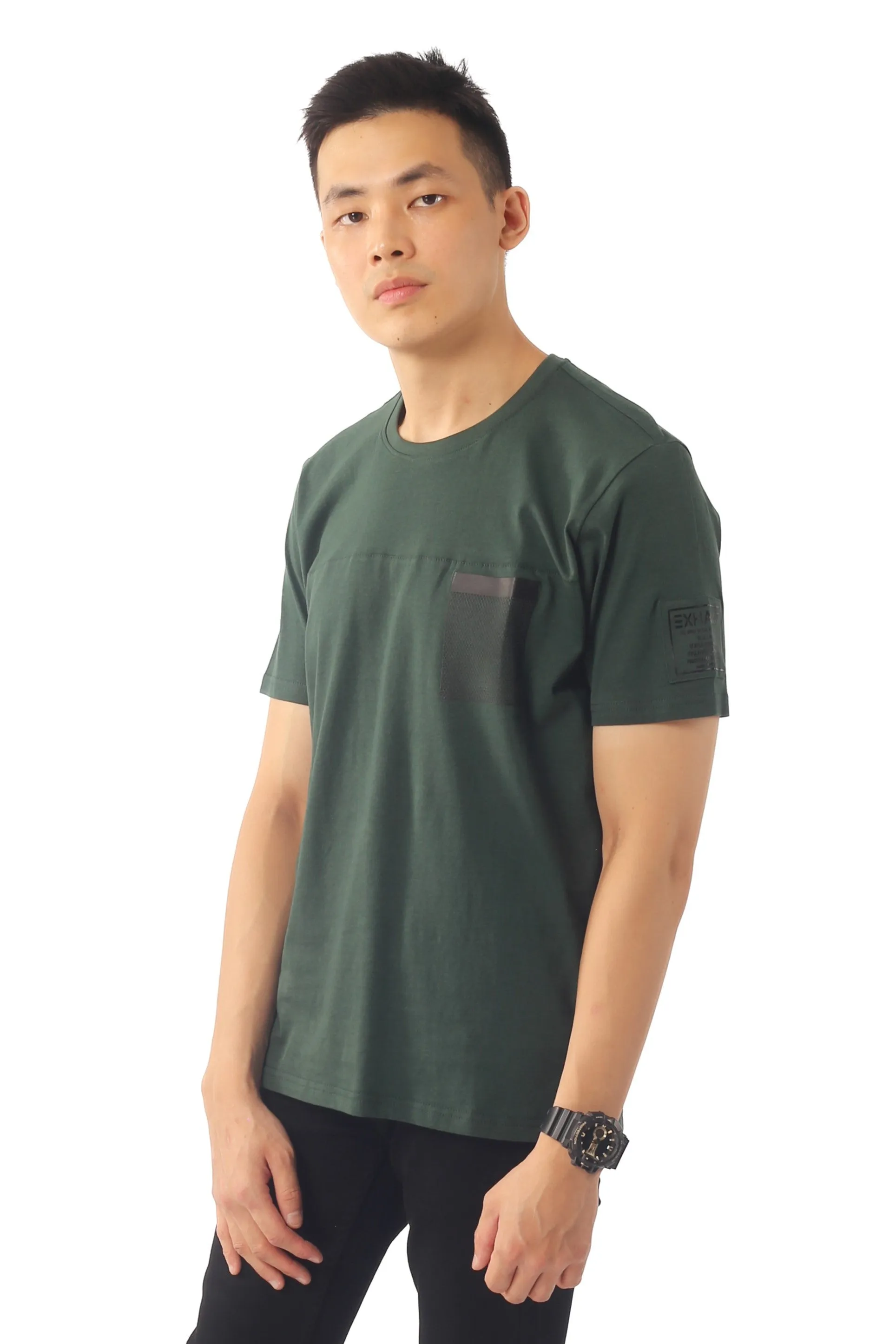 EXHAUST ROUND NECK T SHIRT [FREE CUT] 1614