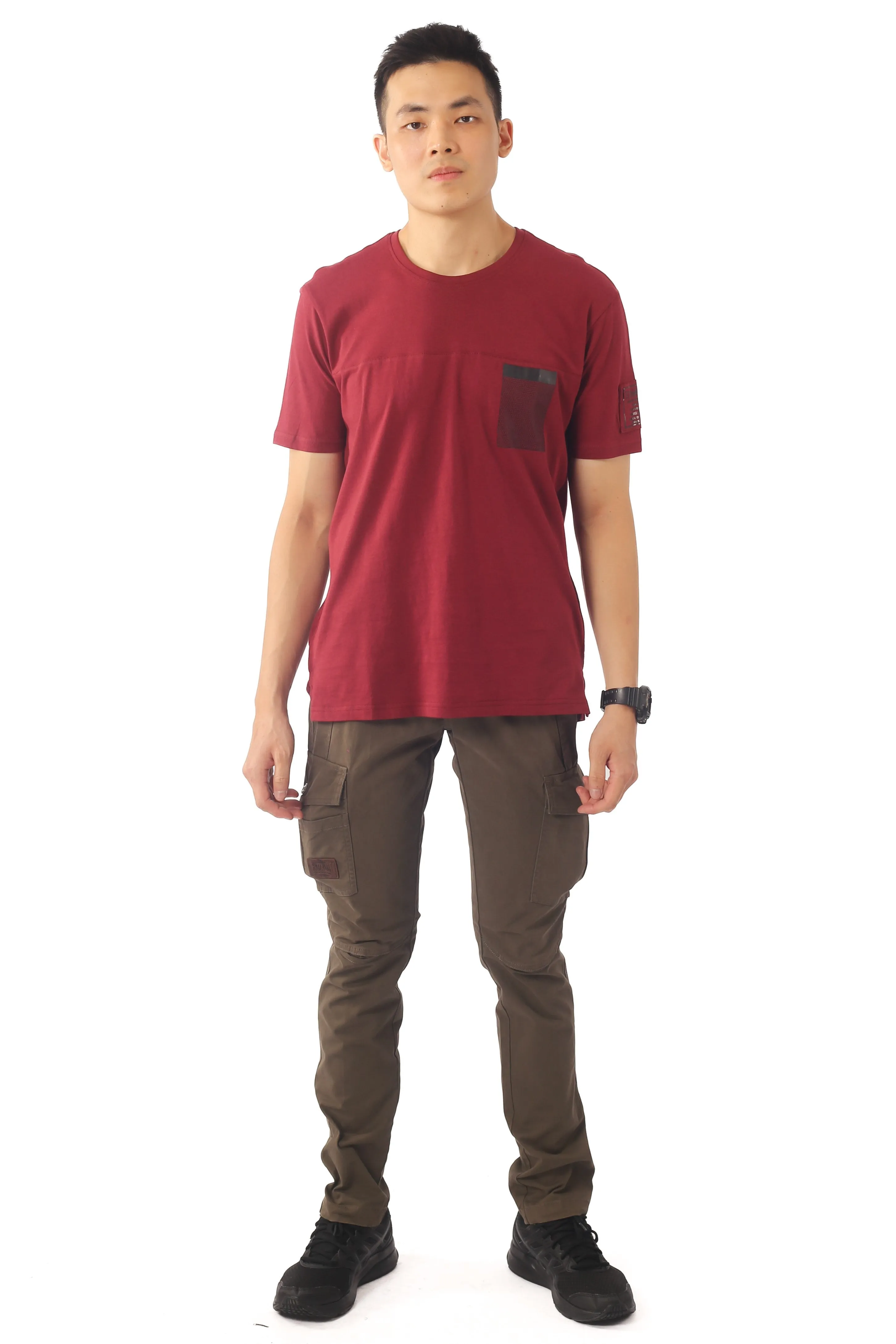 EXHAUST ROUND NECK T SHIRT [FREE CUT] 1614
