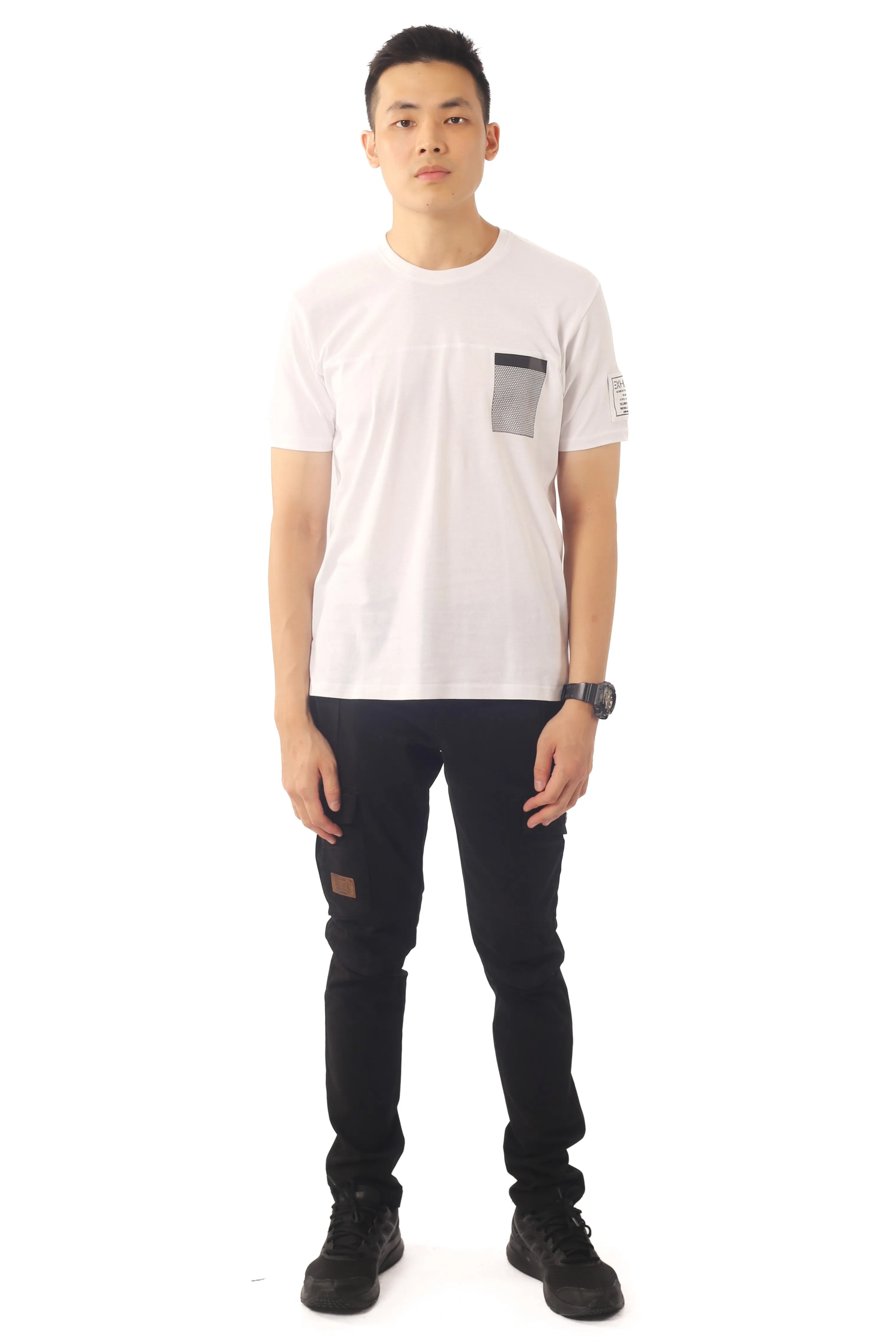 EXHAUST ROUND NECK T SHIRT [FREE CUT] 1614