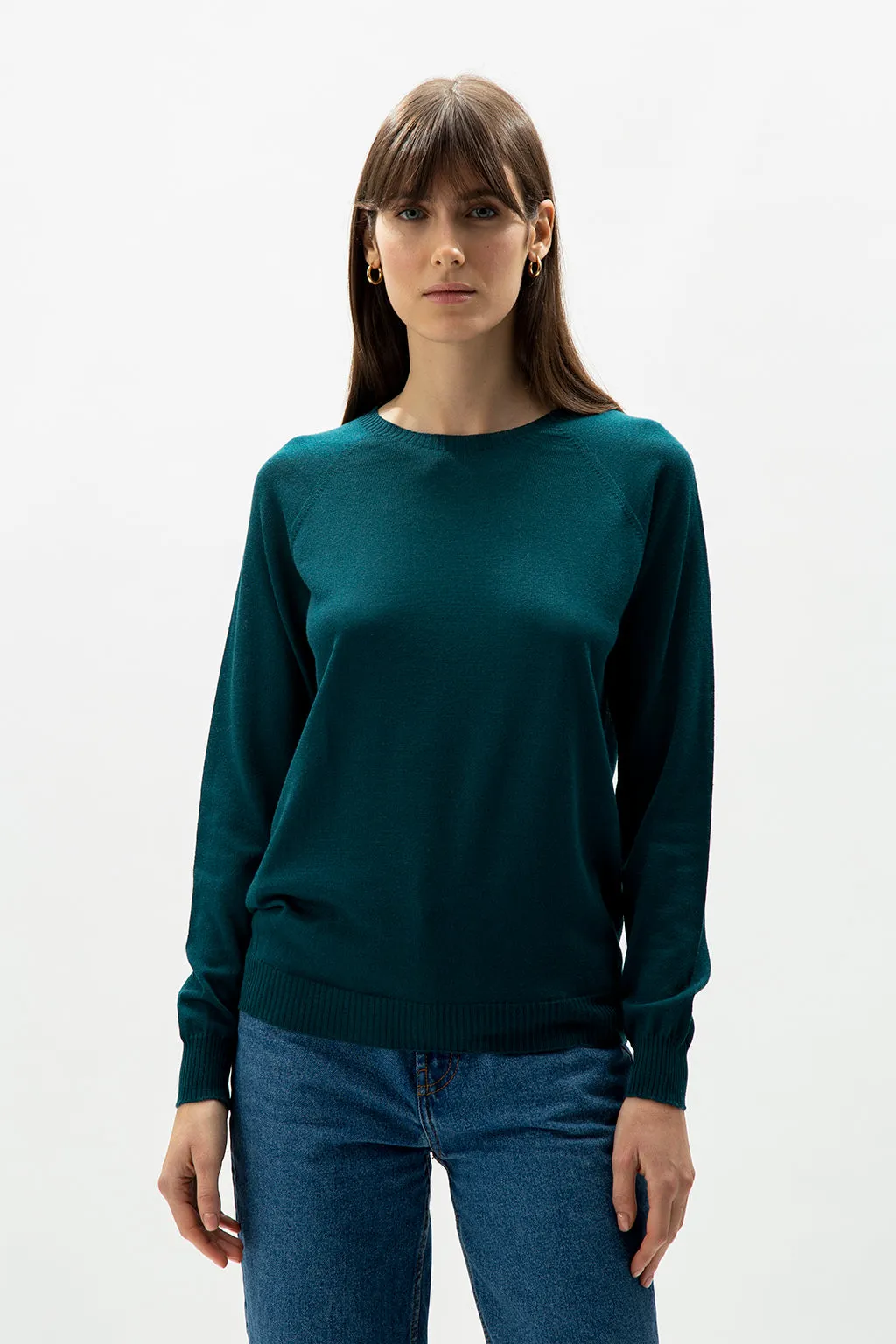 EXTRA FINE MERINO WOOL CREW NECK PULLOVER
