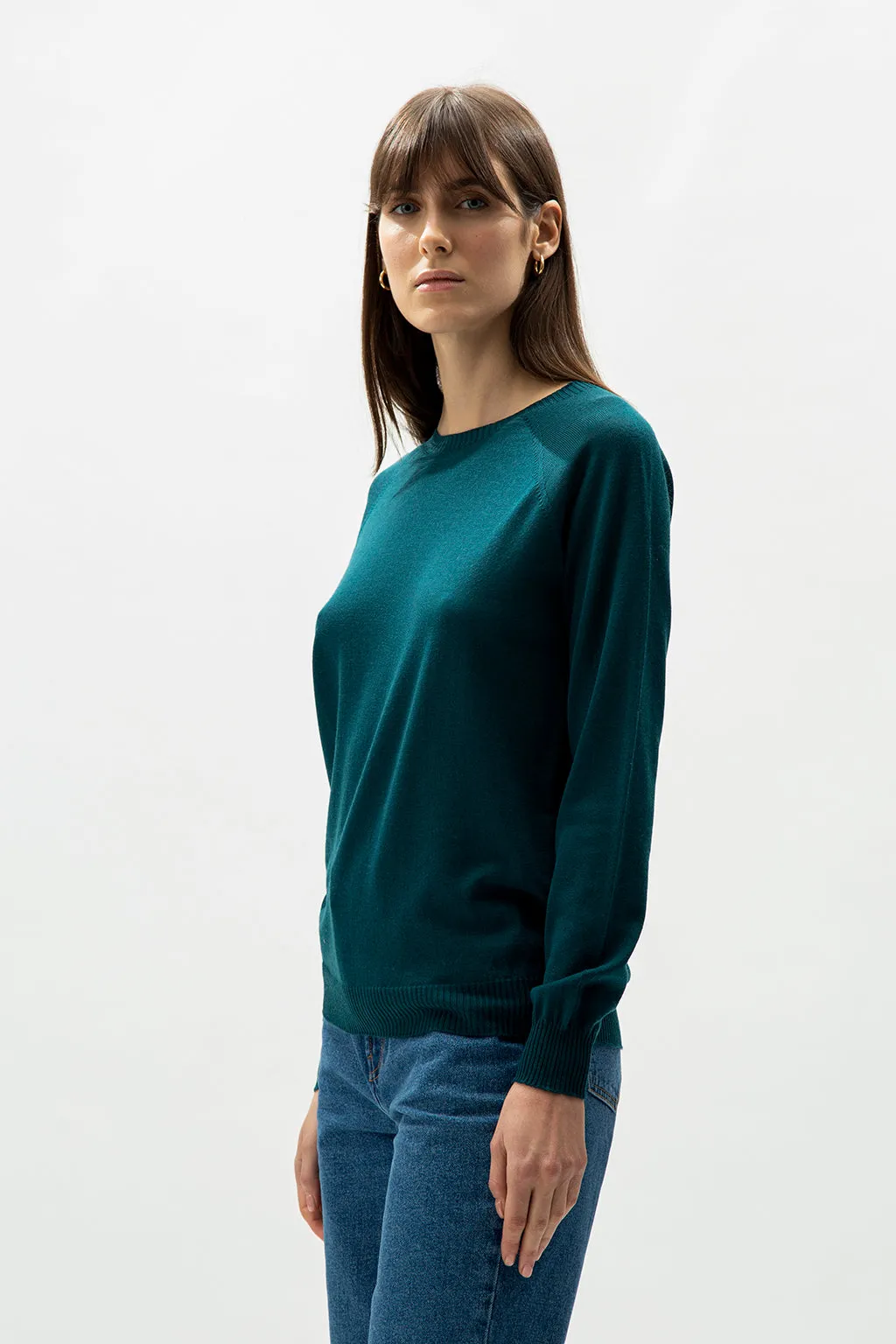 EXTRA FINE MERINO WOOL CREW NECK PULLOVER