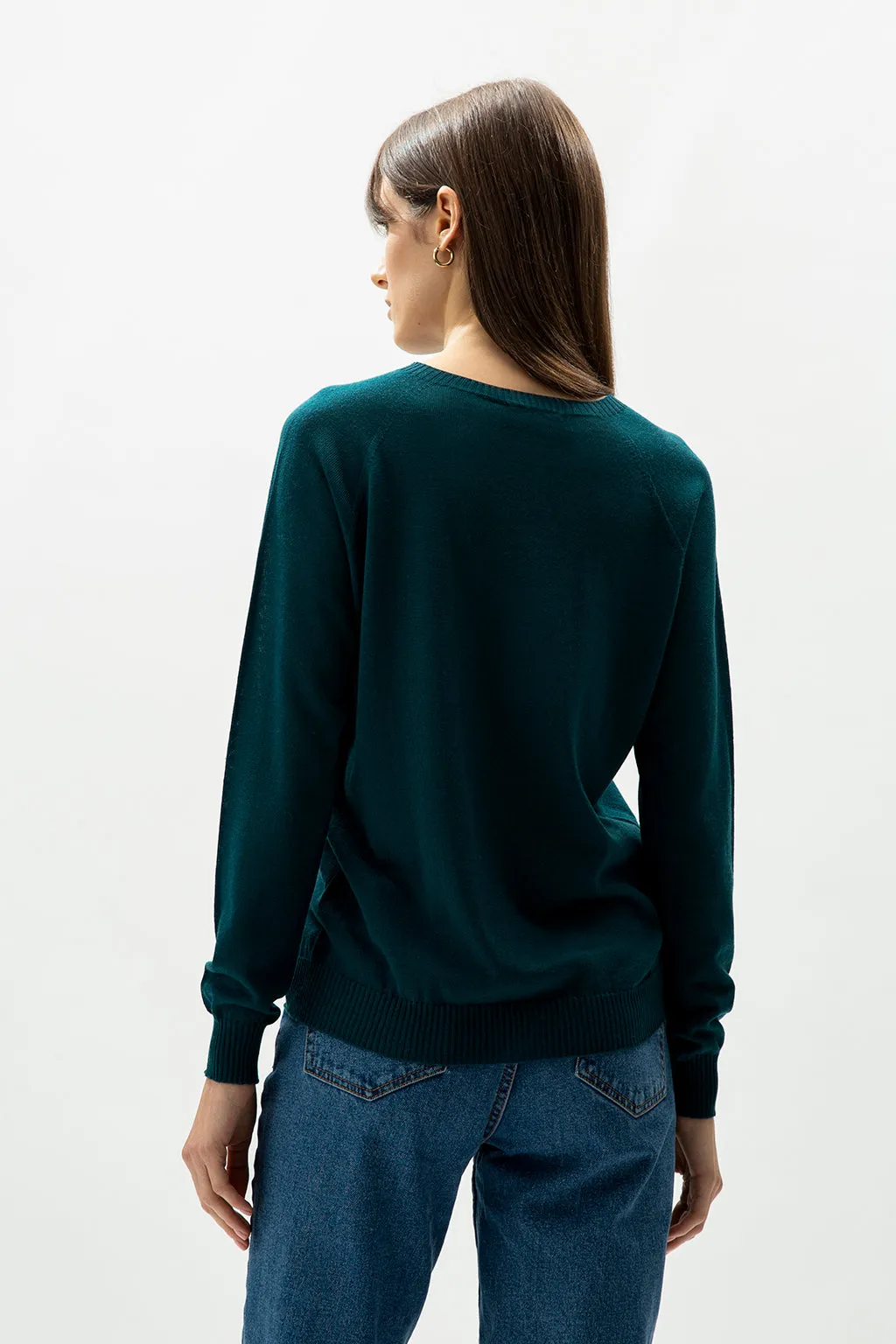 EXTRA FINE MERINO WOOL CREW NECK PULLOVER
