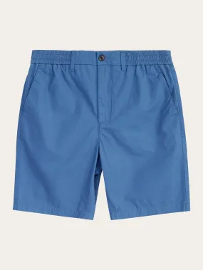 FIG loose poplin elastic waist string shorts - GOTS/Vegan - Moonlight Blue