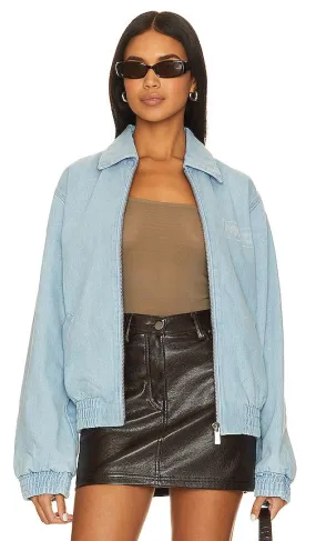 FIORUCCI Denim Harrington Jacket in Blue