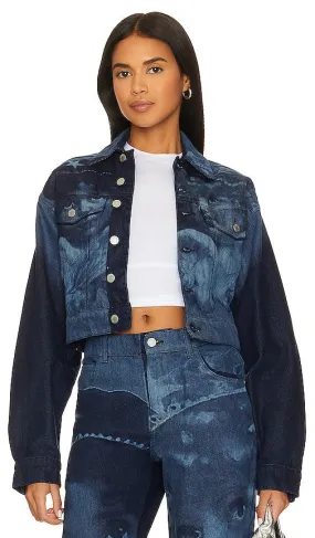 FIORUCCI Enlarged Angels Denim Jacket in Blue