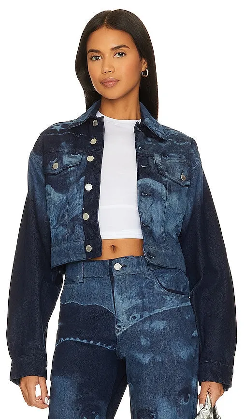 FIORUCCI Enlarged Angels Denim Jacket in Blue
