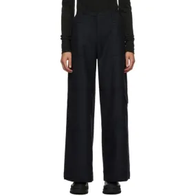 GANNI Navy Wool Suiting Trousers