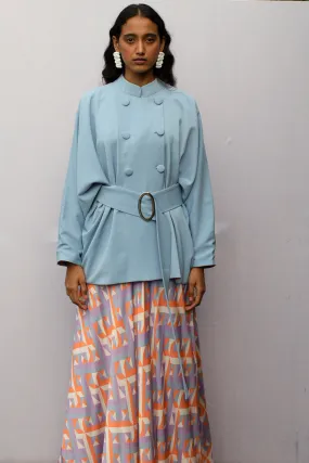 Geometric Printed Umbrella Skirt