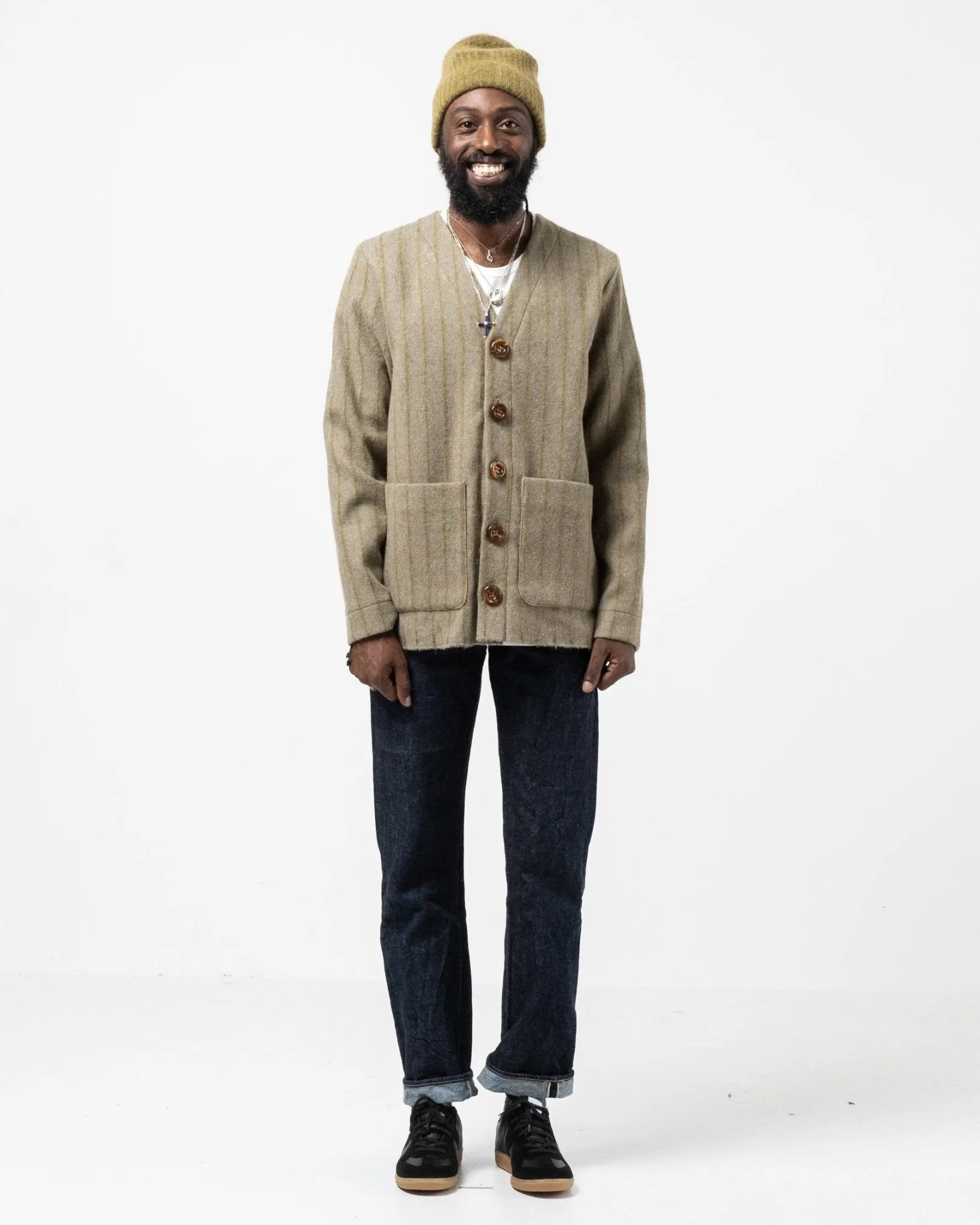 Gote Cardigan Abalone Stripe
