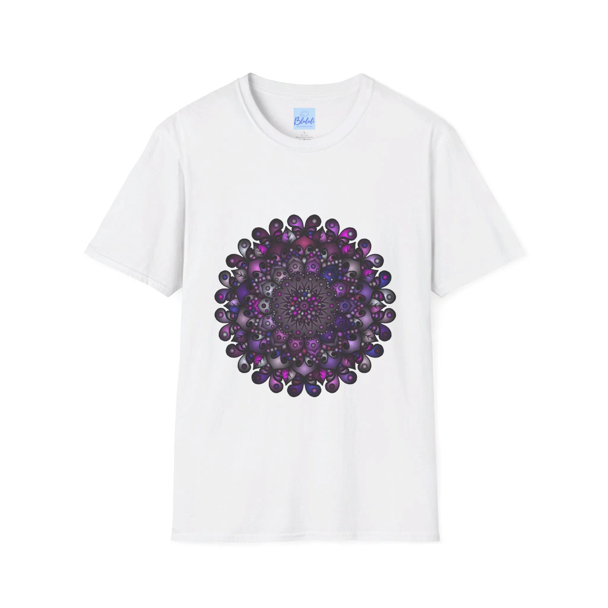 Handmade Mandala Art Softstyle T-Shirt