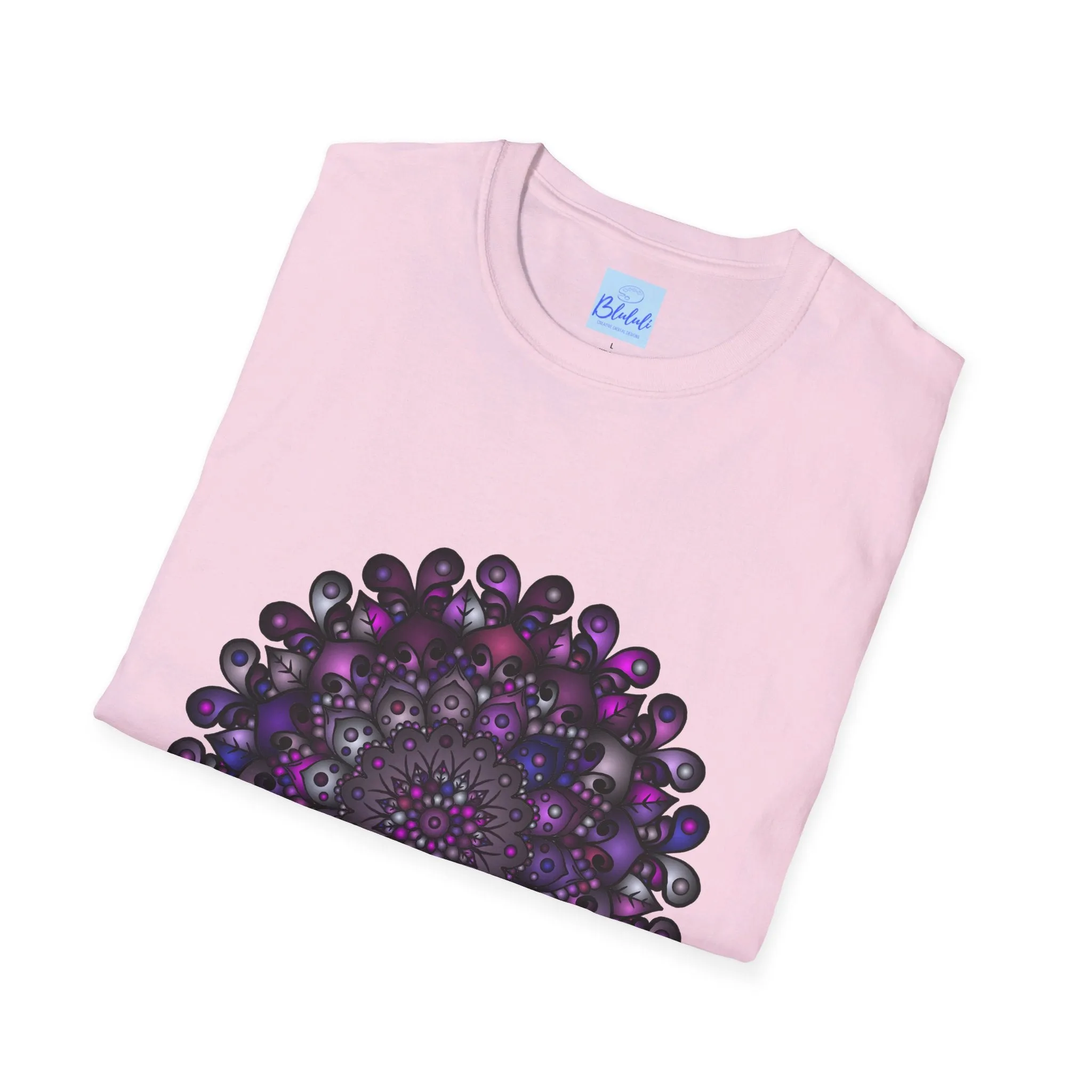 Handmade Mandala Art Softstyle T-Shirt