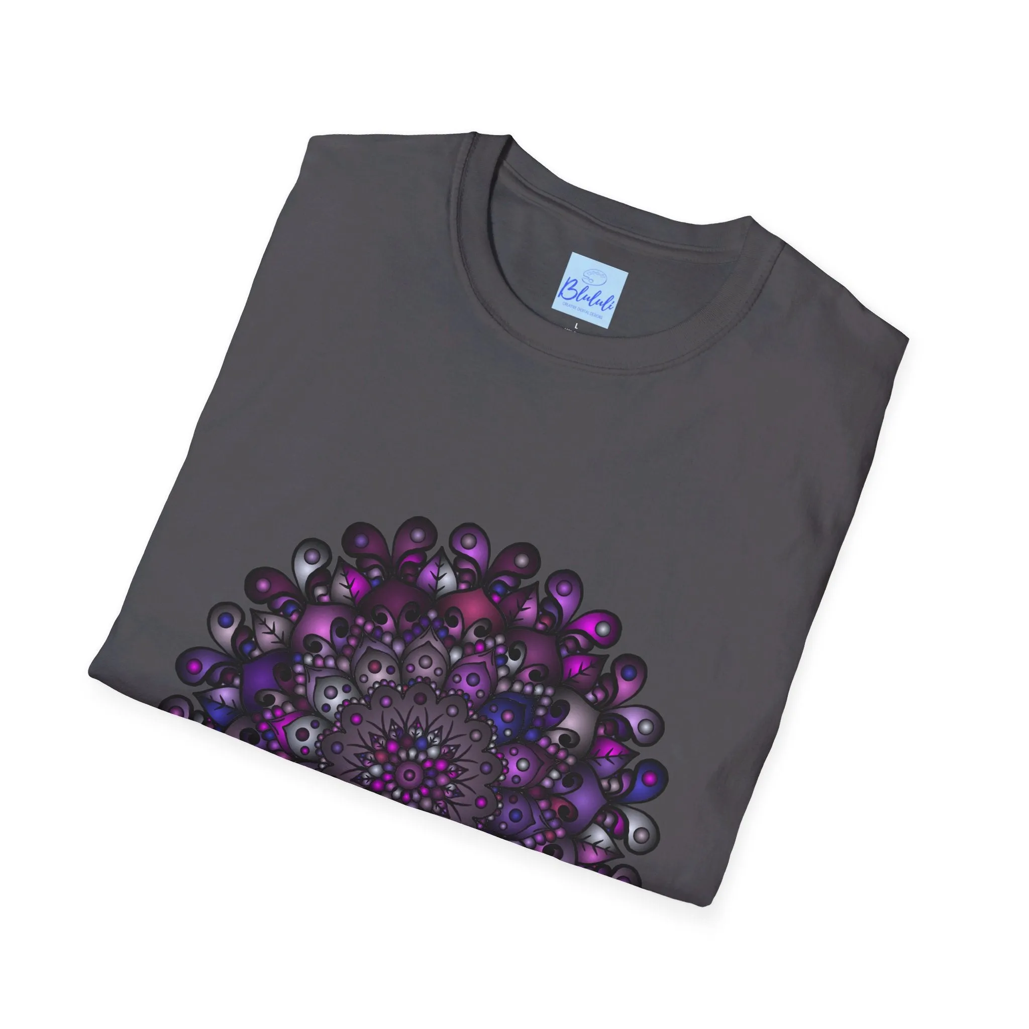 Handmade Mandala Art Softstyle T-Shirt